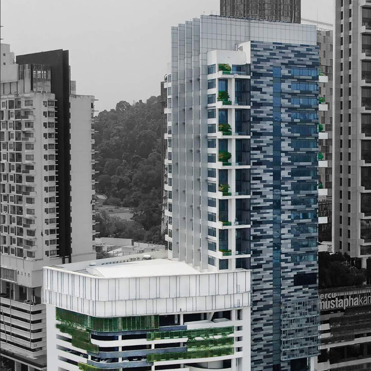 Immersive Modern Office Building View